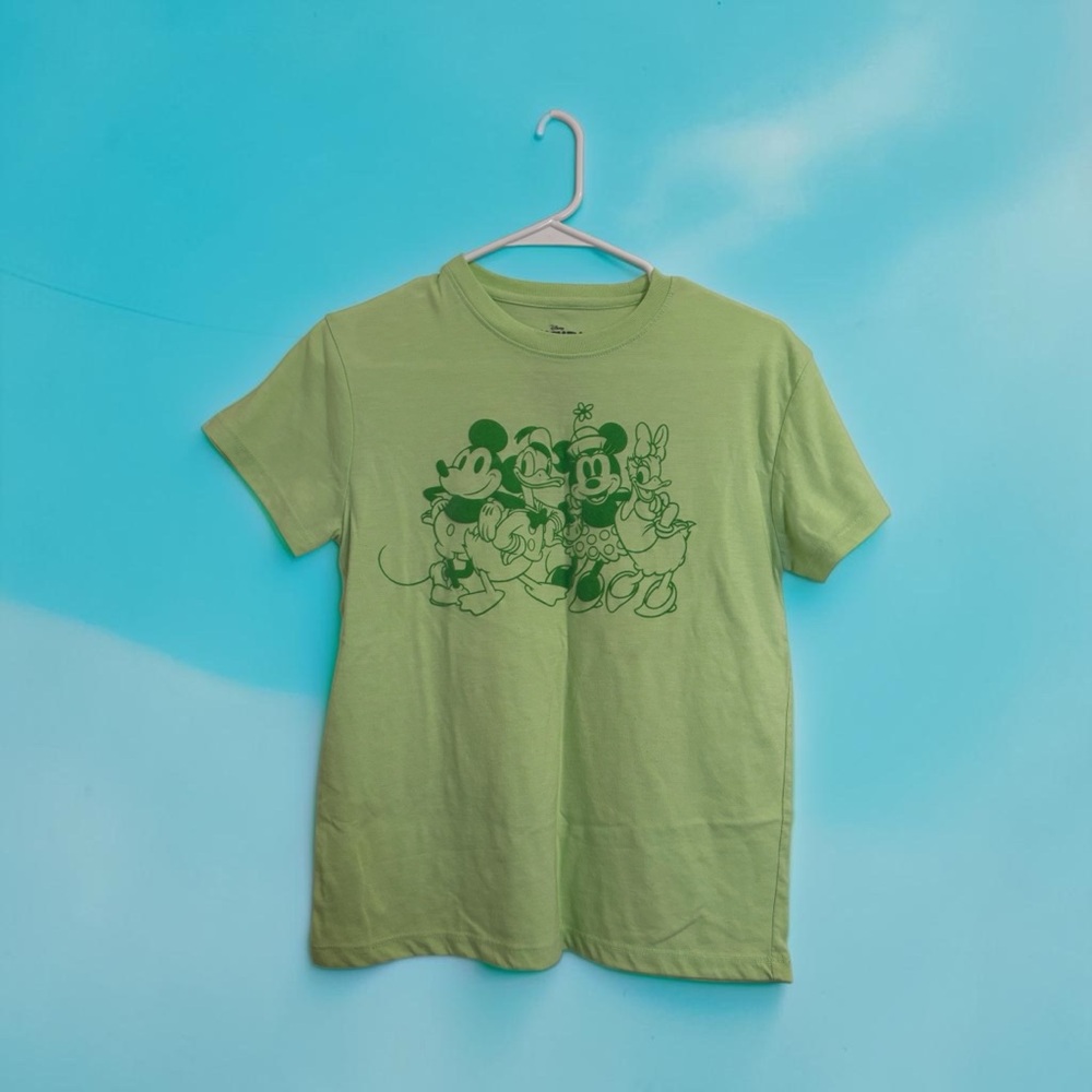 Lime Green Disney Graphic Tee | Fun Cartoon Streetwear Casual Shirt
